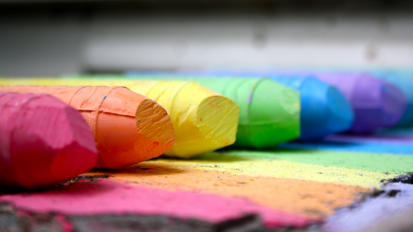 Цветные мелки обои