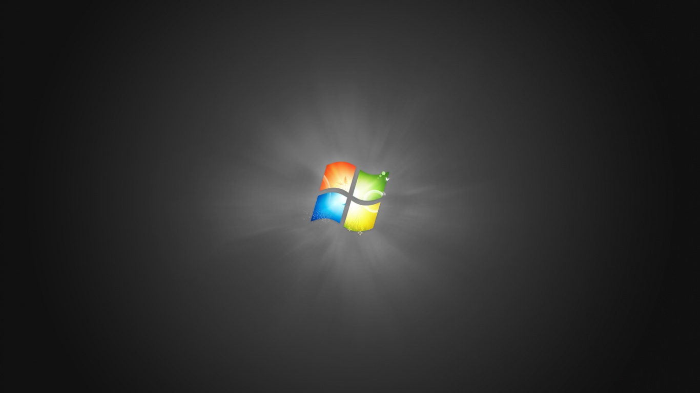 Черные обои Windows Seven обои