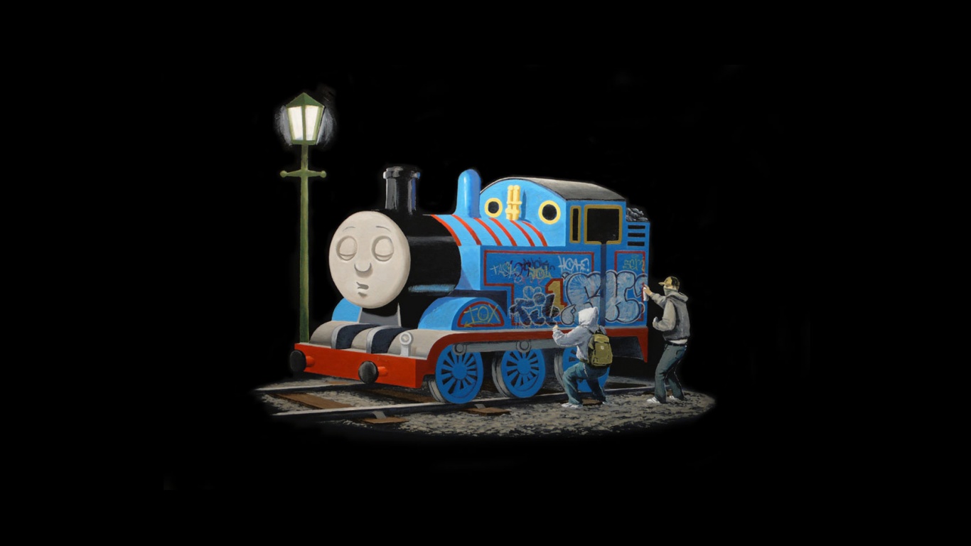 Паровозик для граффити обои