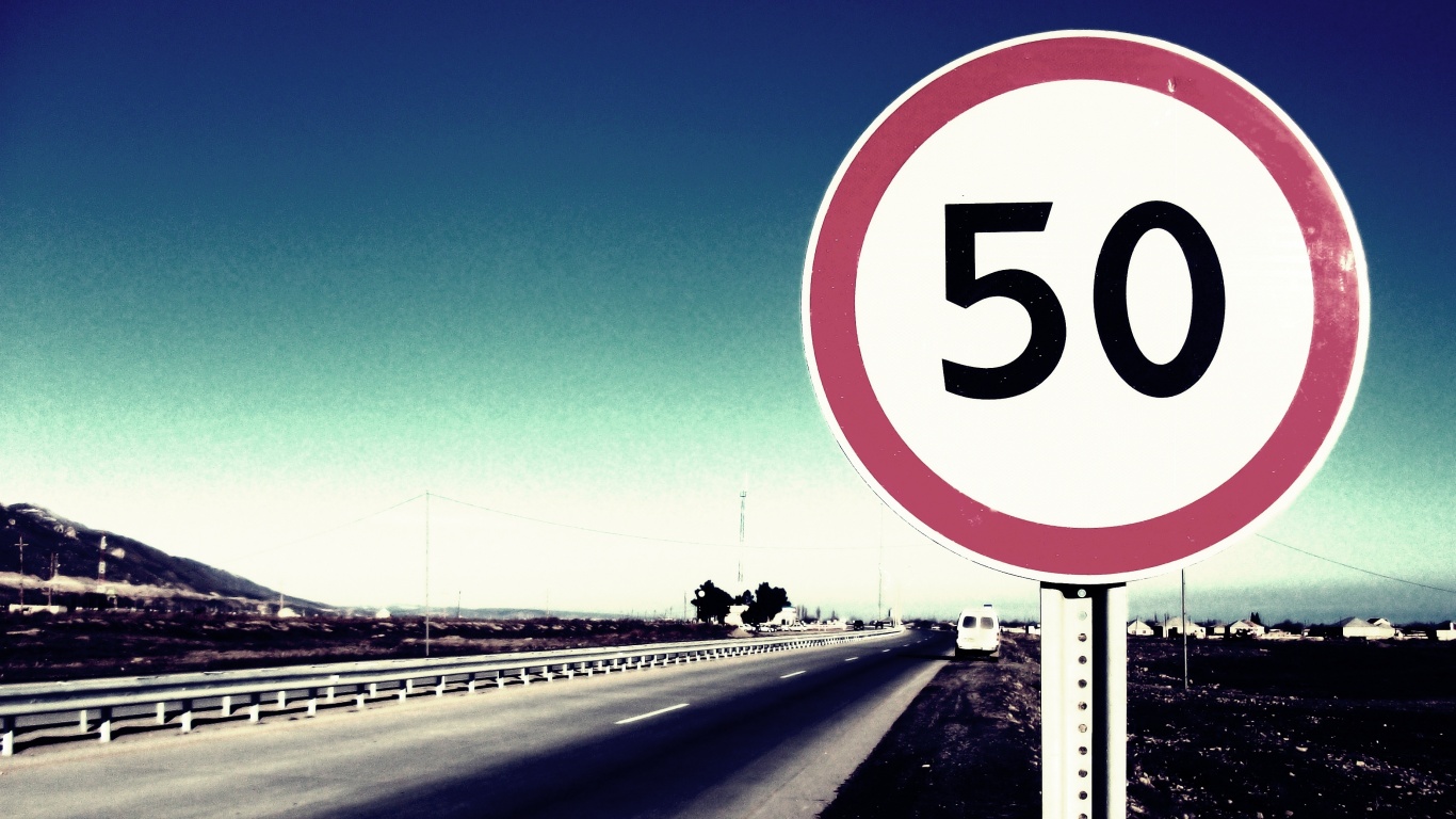 Ограничение скорости 50 км/ч обои