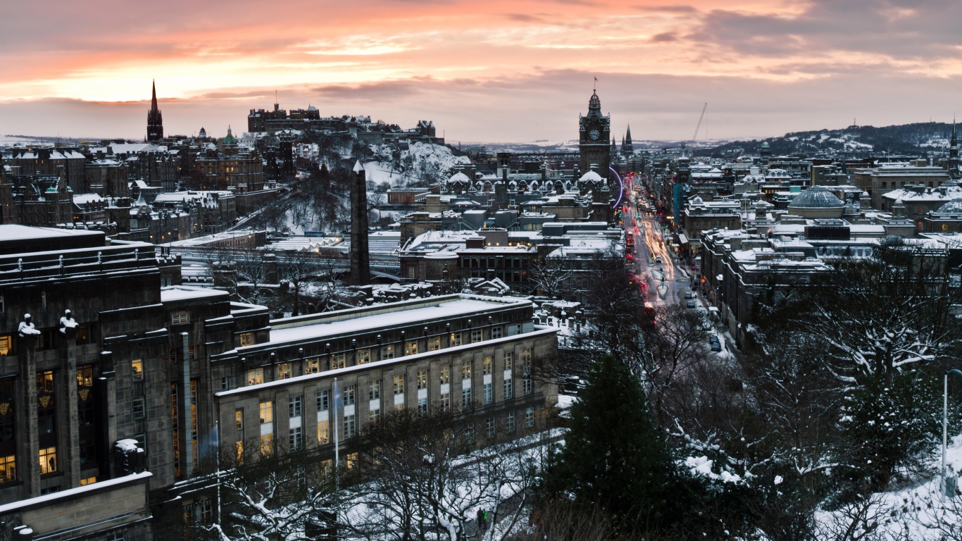 Вид на Эдинбург обои