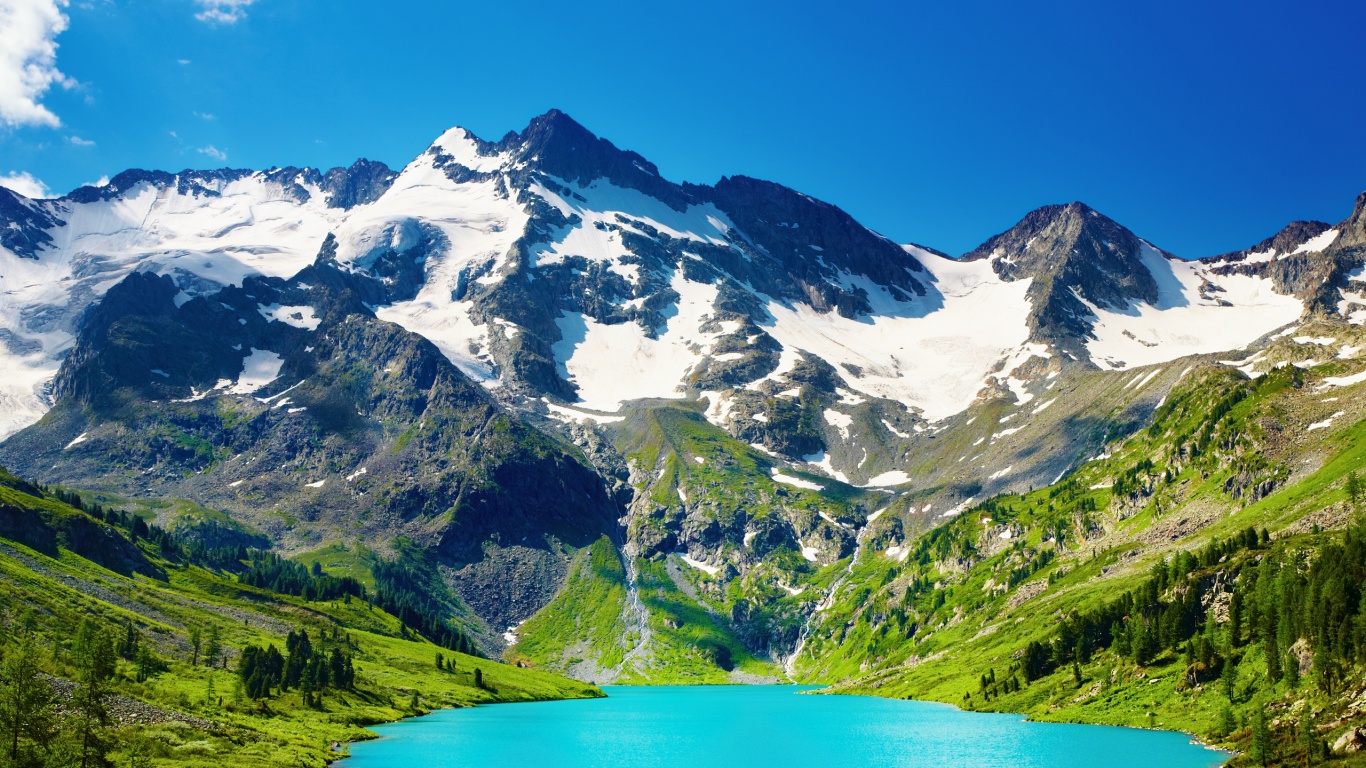 Горное озеро обои