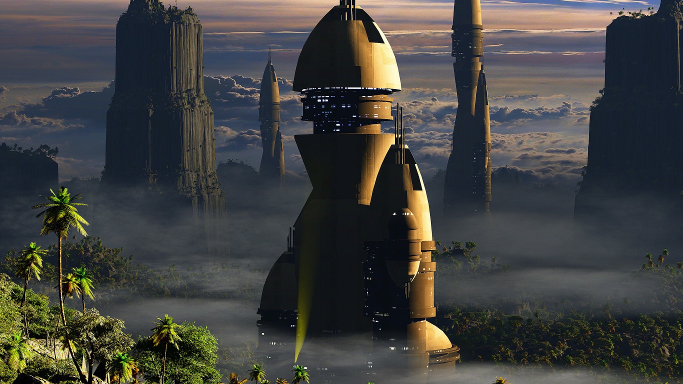 Город будущего обои