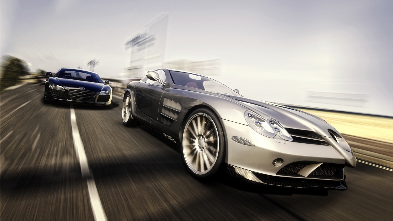 Гонка Ауди и Мерседеса обои