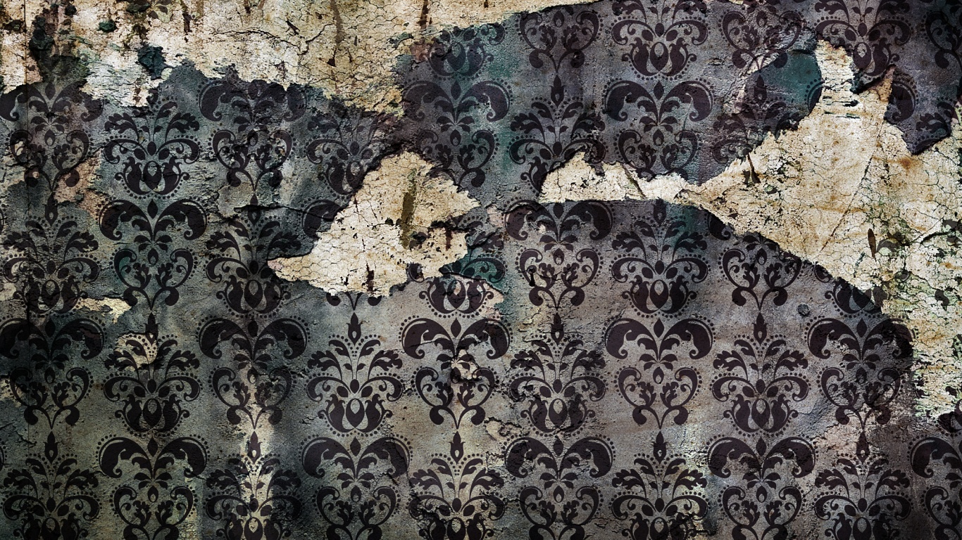Рваные винтажные обои и штукатурка обои