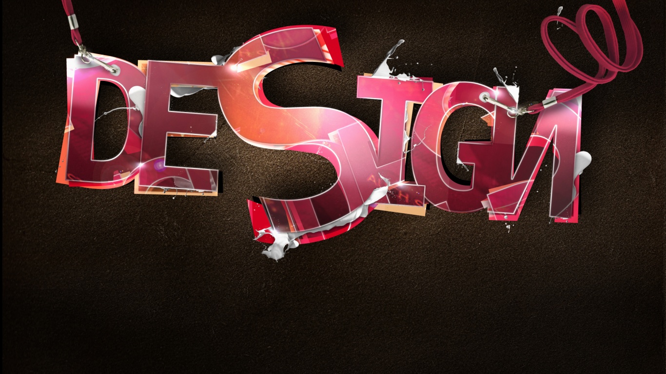 Надпись Design обои