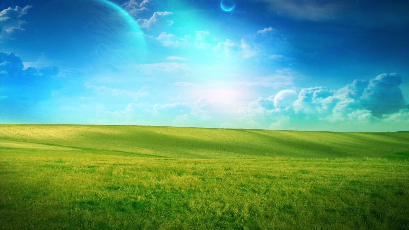 Луг на другой планете обои