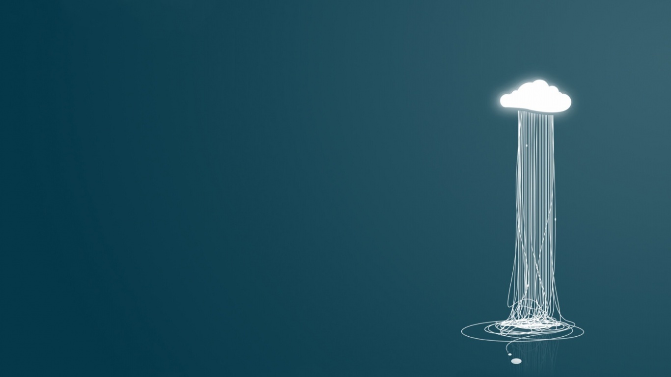 Тучка изливается нитями обои