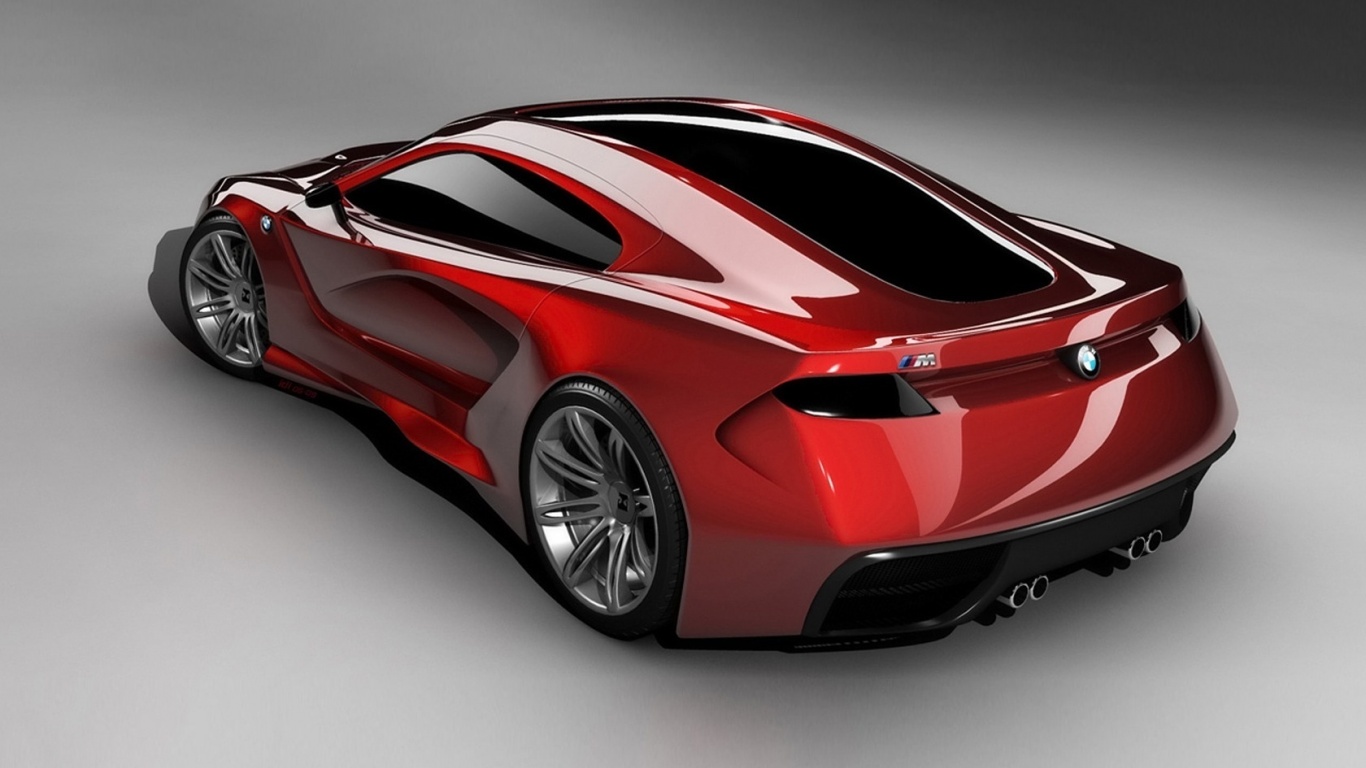 Красный концепт BMW обои