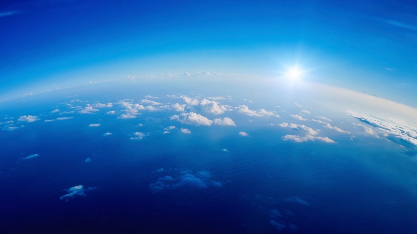 Вид с верхних слоёв атмосферы обои