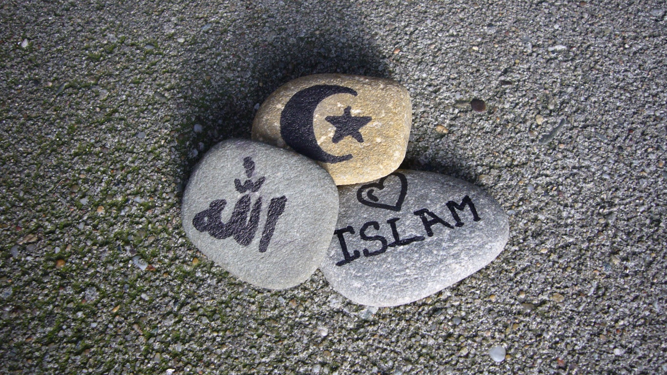 Религия на камнях обои