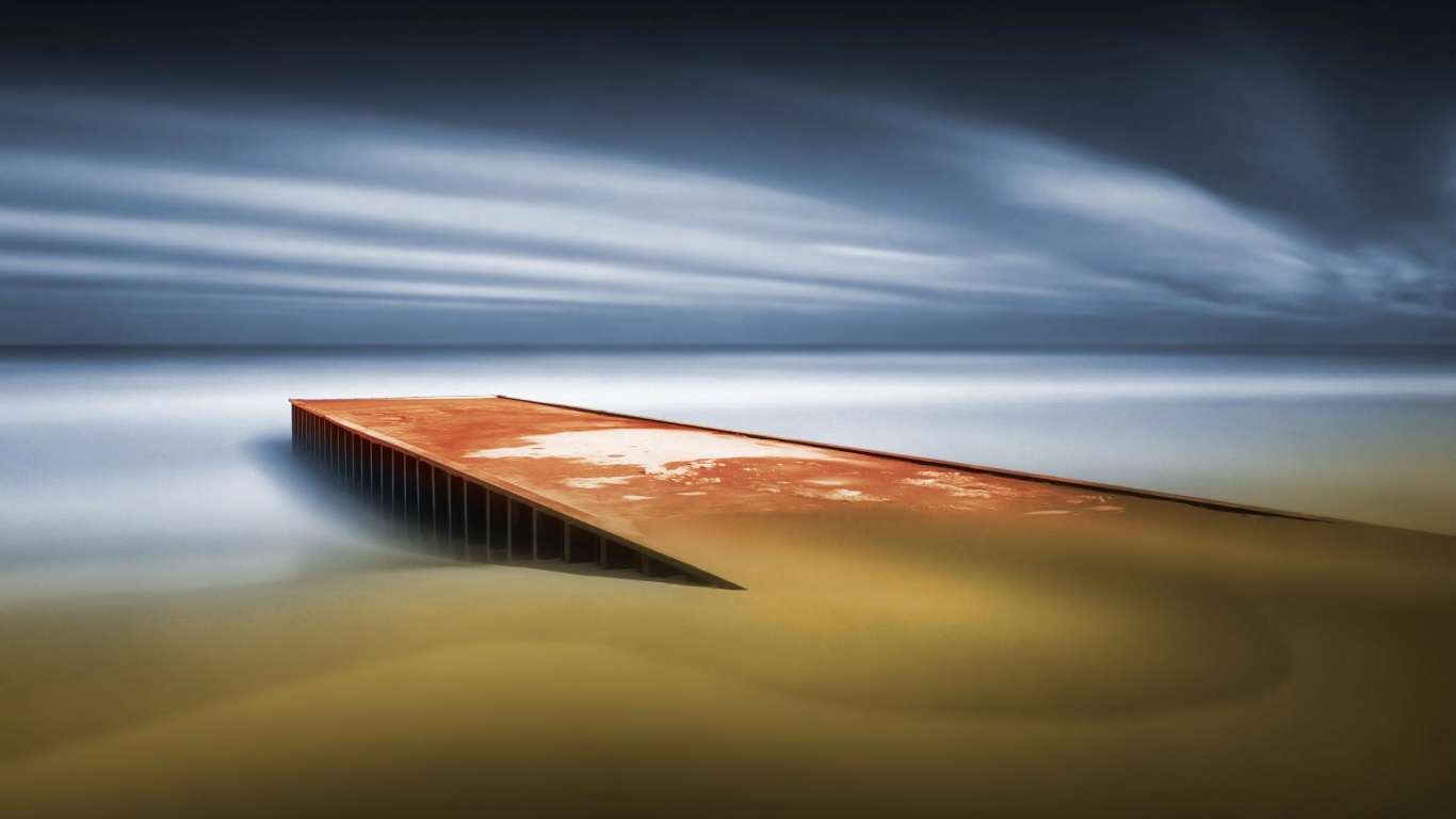 Пирс на пляже обои