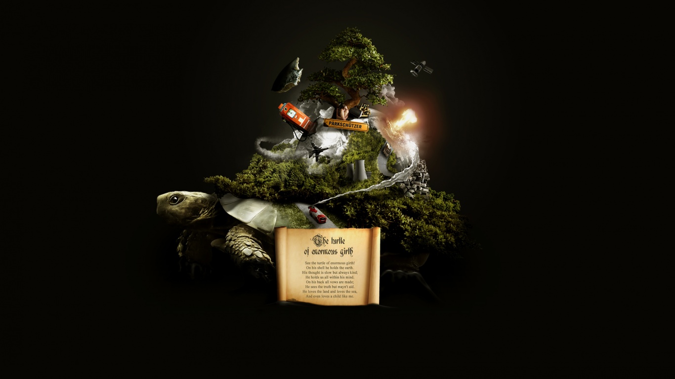 Огромная в обхвате черепаха обои