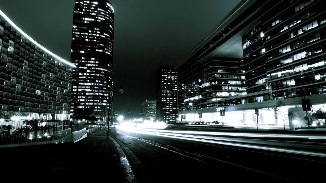 Ночные огни мегаполиса обои