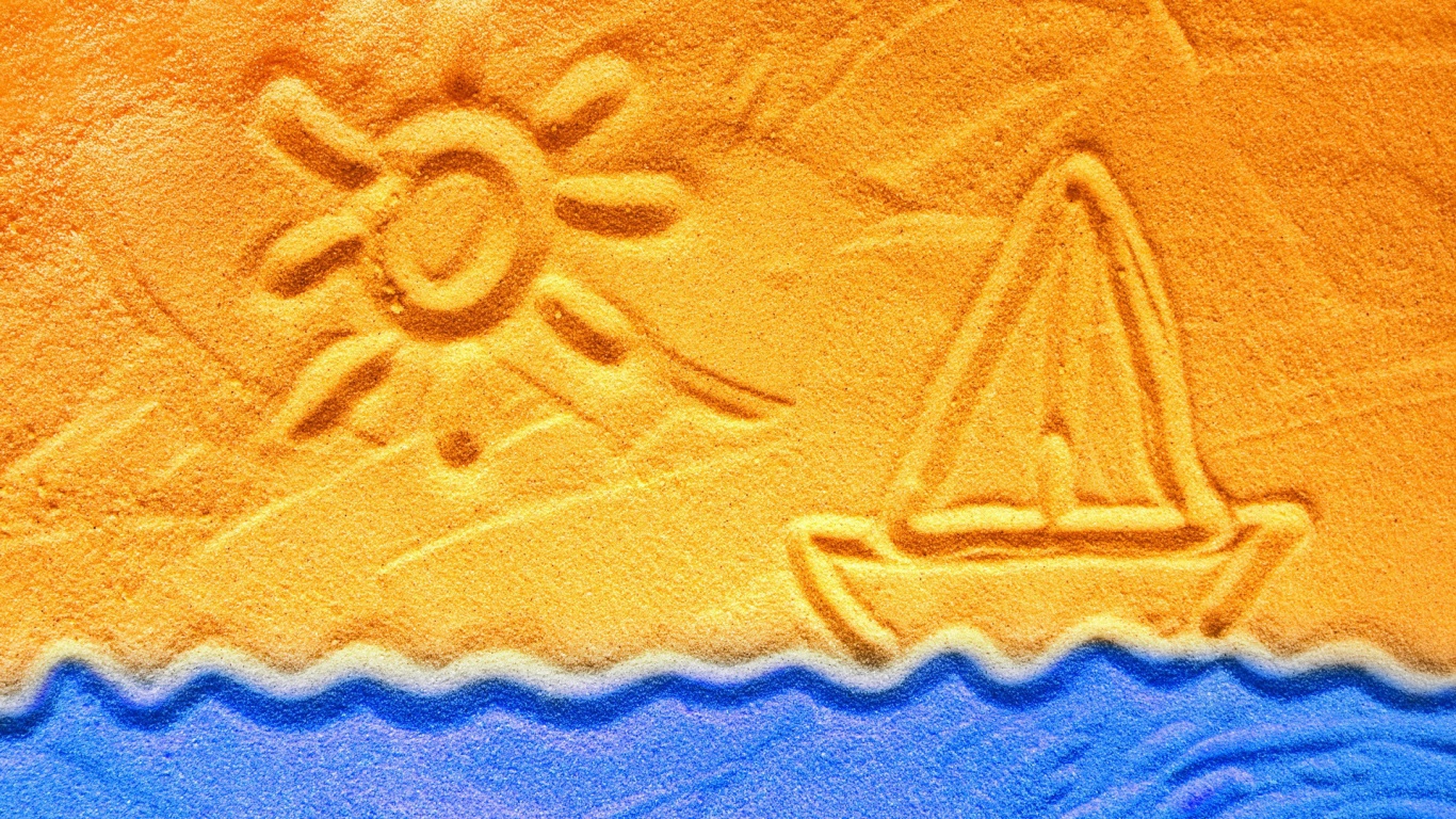 Рисунки на песке обои