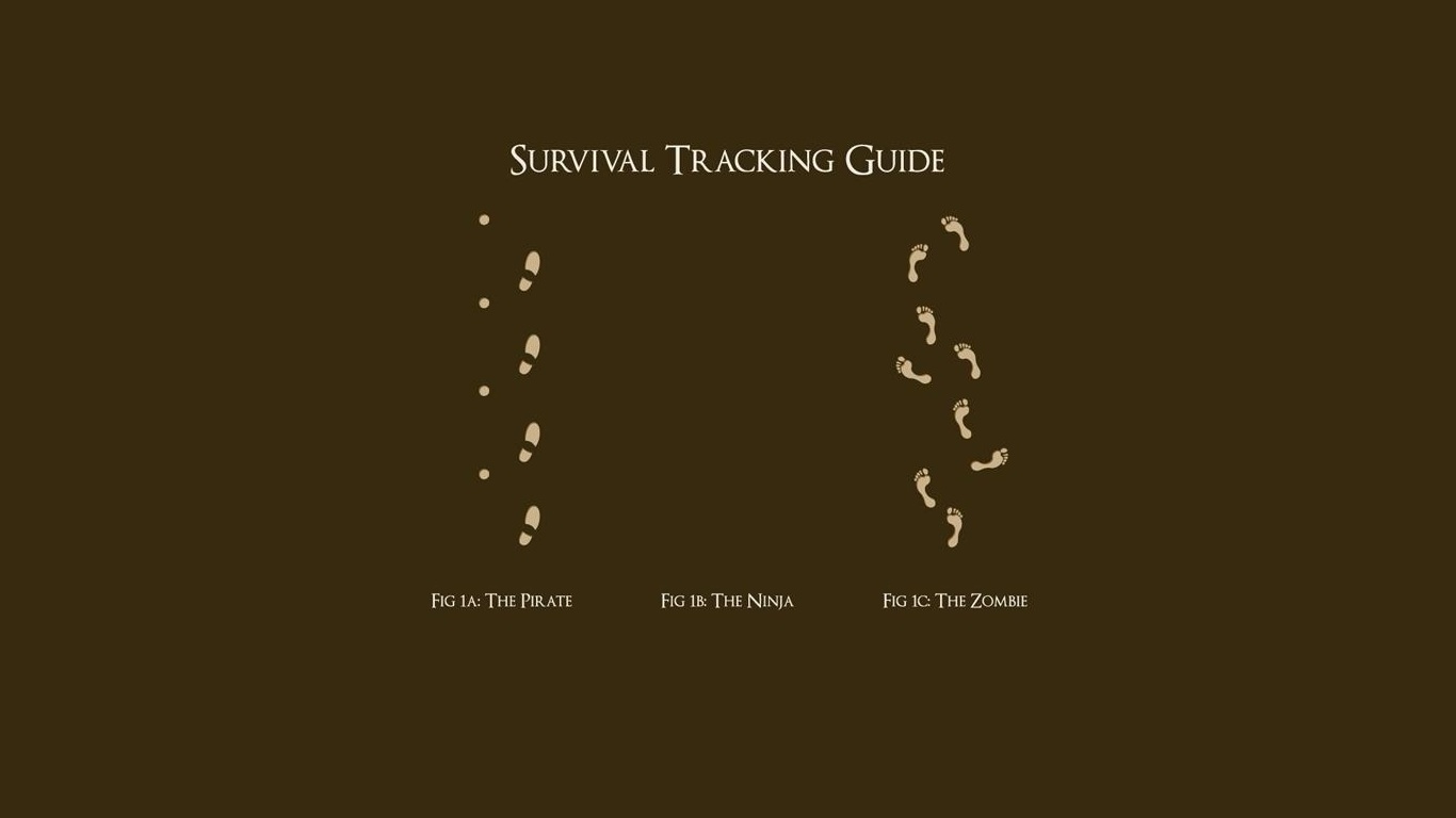 Следы: Пират, Ниндзя, Зомби обои