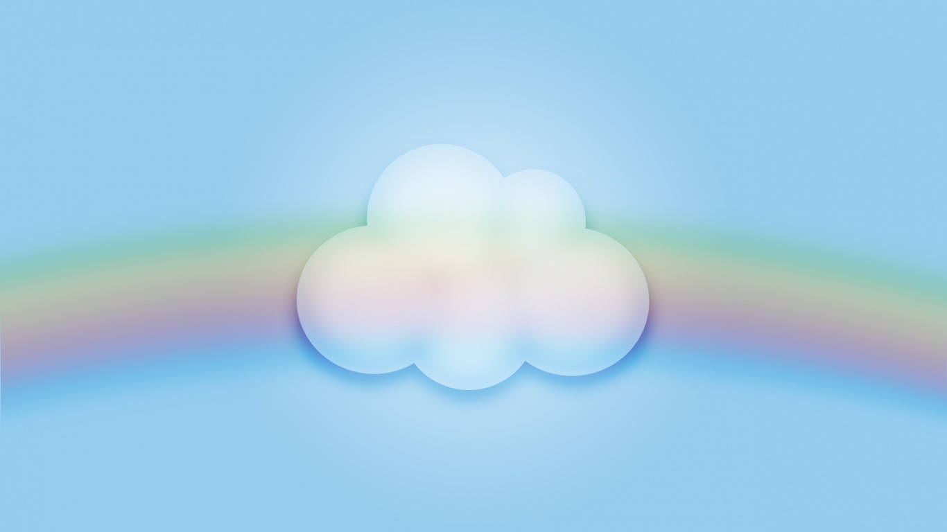 Облако за радугой обои
