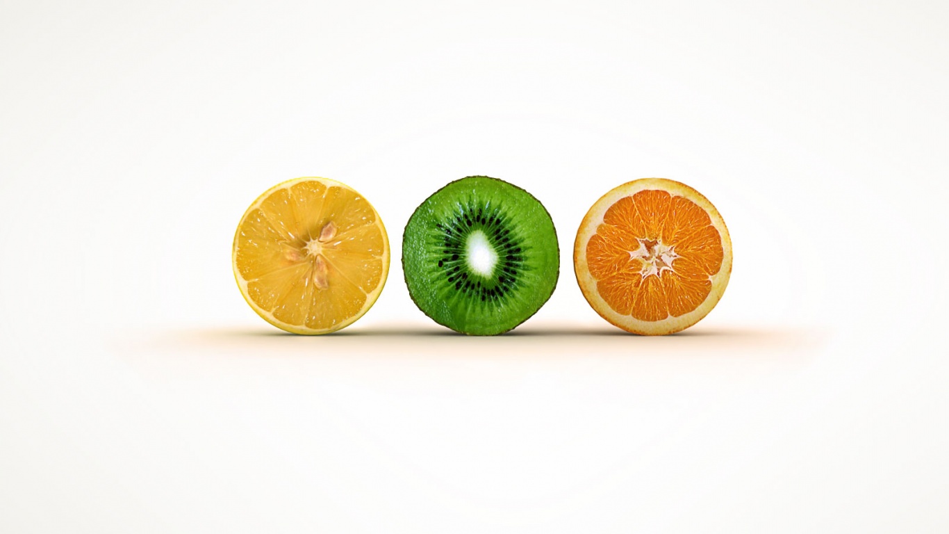 Фрукты в разрезе обои