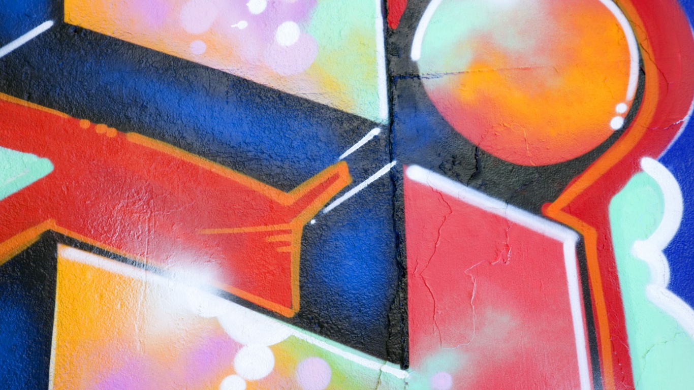 Граффити на стене обои