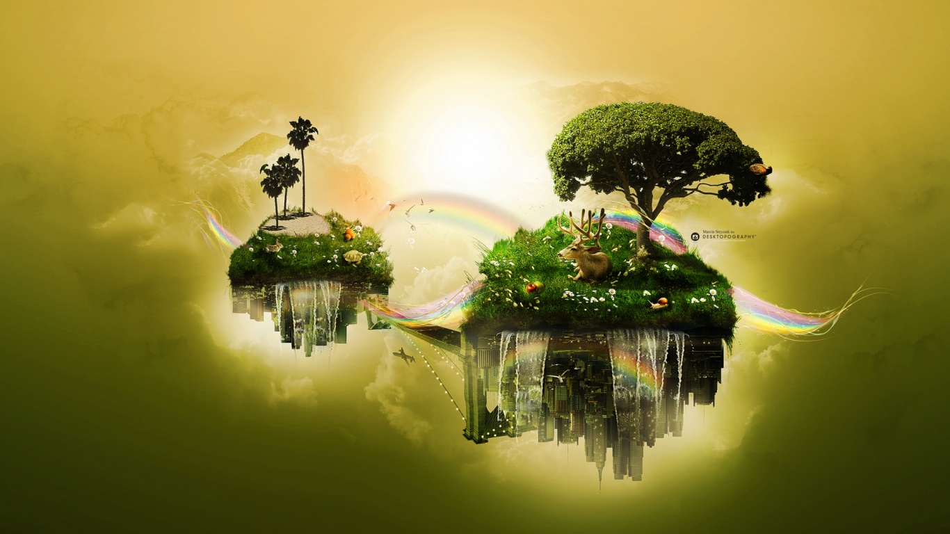 Парящие острова обои