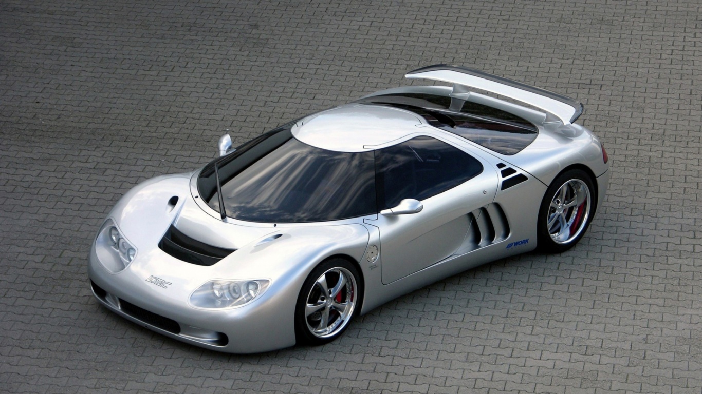 Красивый серебристый спорткар обои