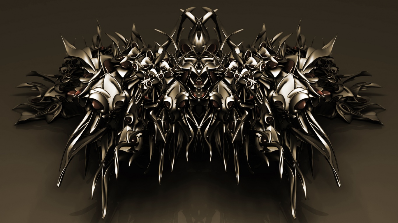 Страшная трехмерная абстракция обои