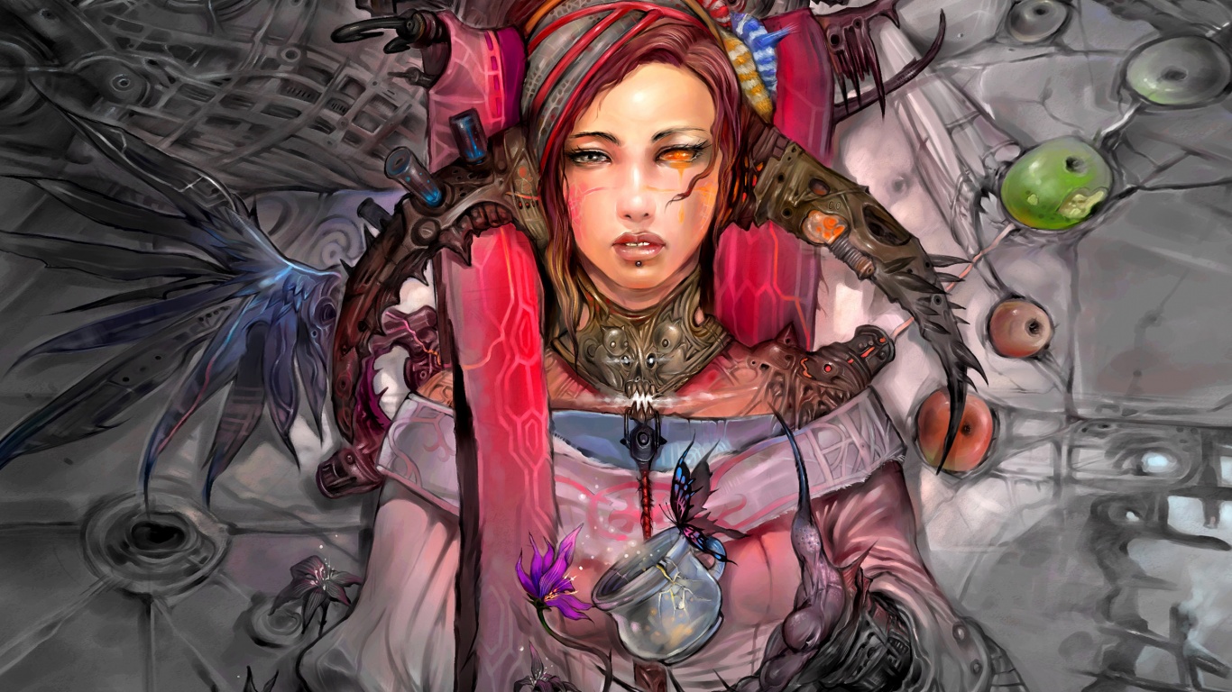 Странная девушка обои