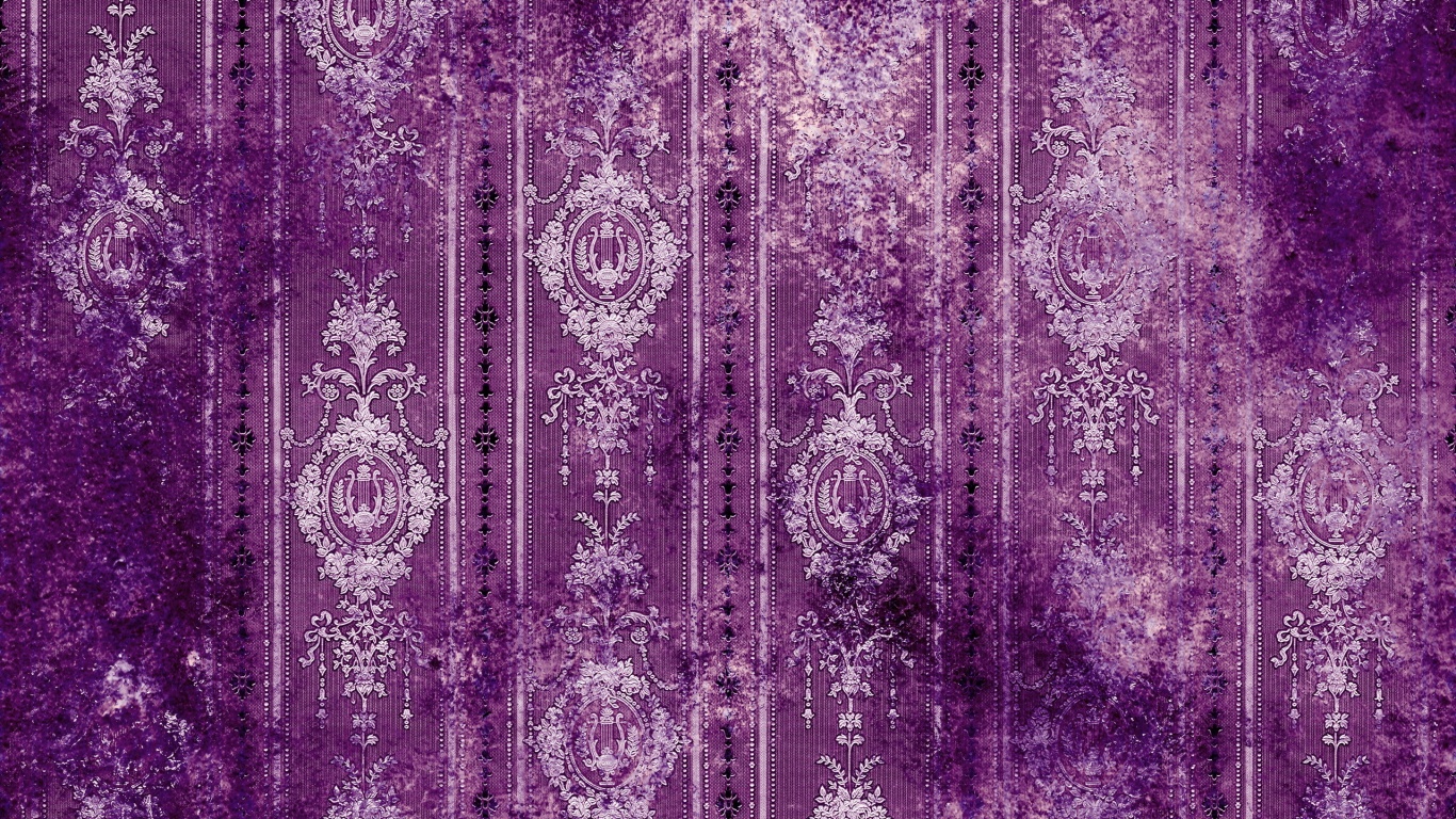 Старинные фиолетовые обои с узорами обои