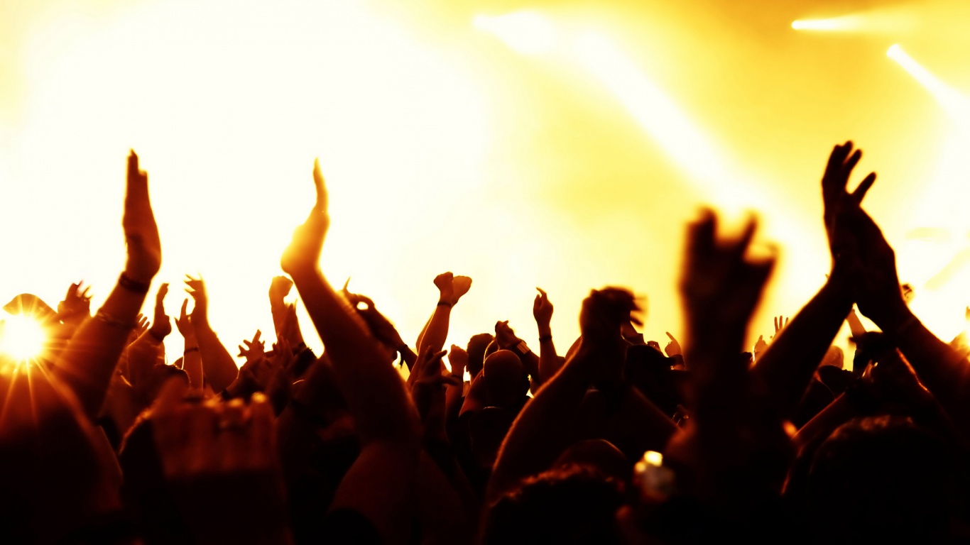 Руки людей на концерте обои