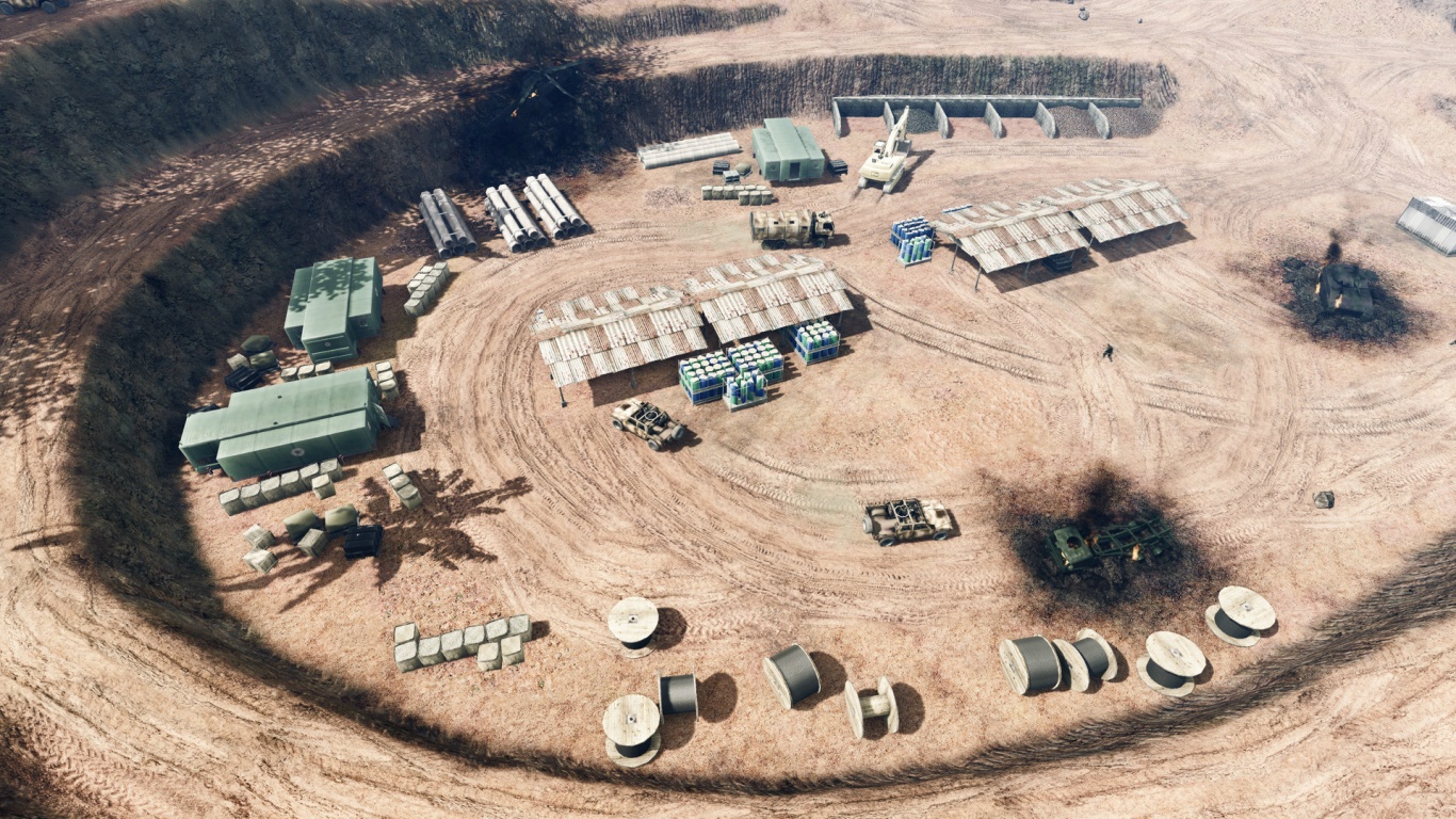 Вид на карьер из Crysis обои