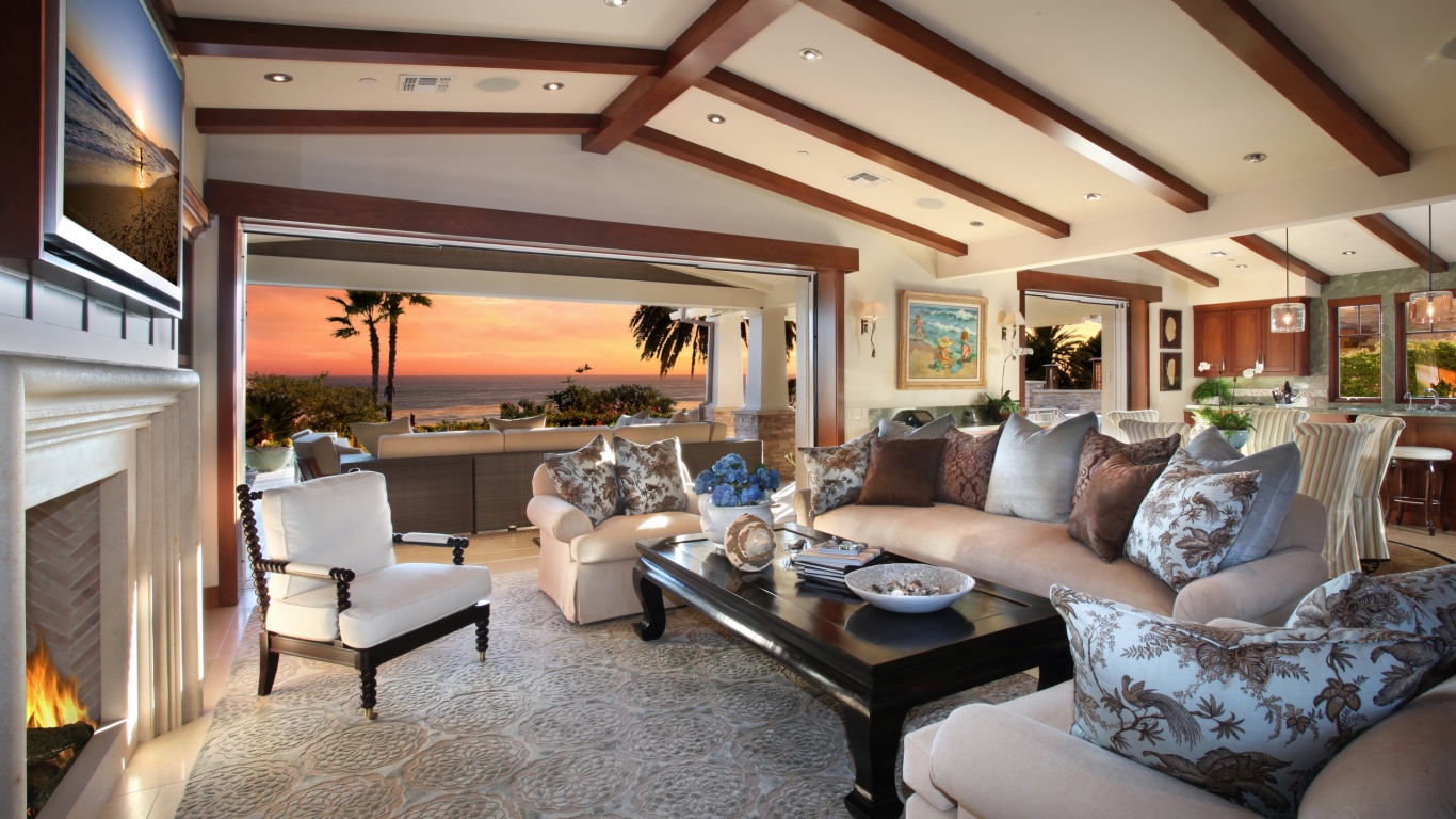 Уютная гостиная обои