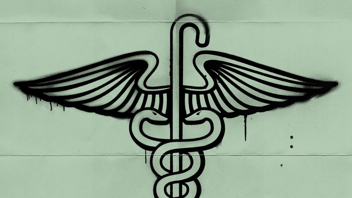 Змеи на трости — граффити обои