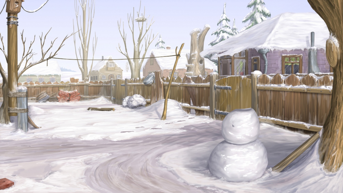 Снеговик обои