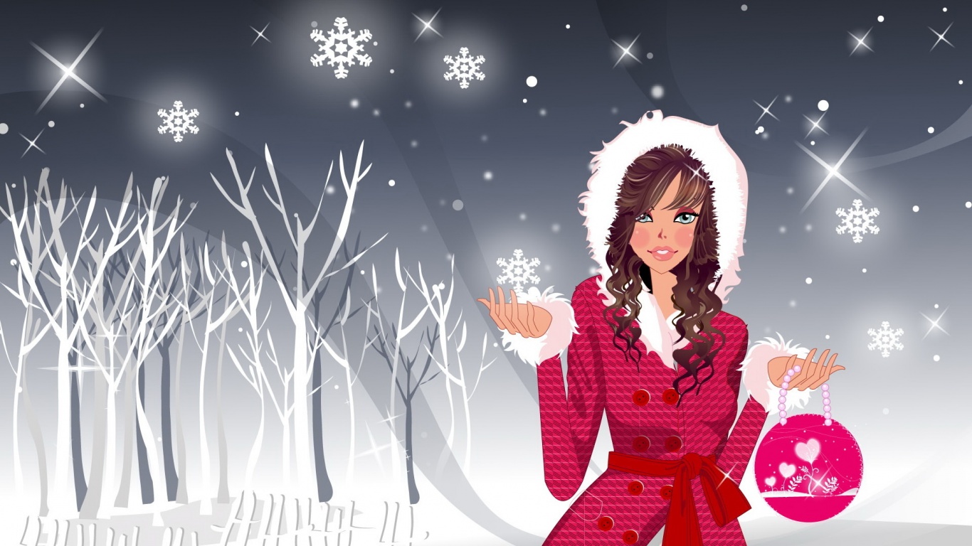 Модный новый год обои