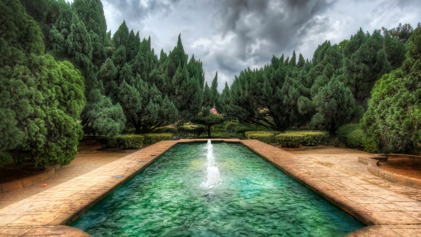 Фонтан в заповеднике обои