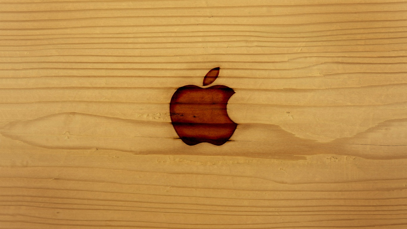 Выжженое яблочко обои