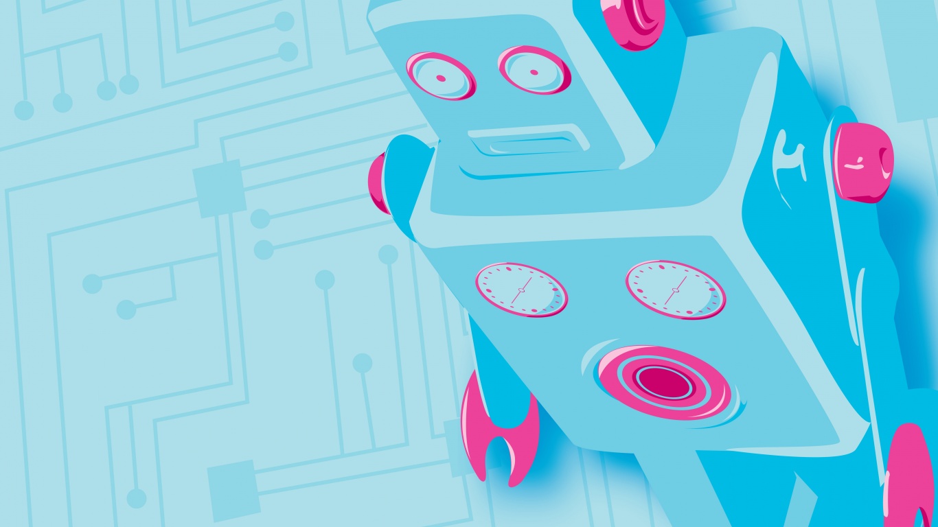 Векторный робот обои