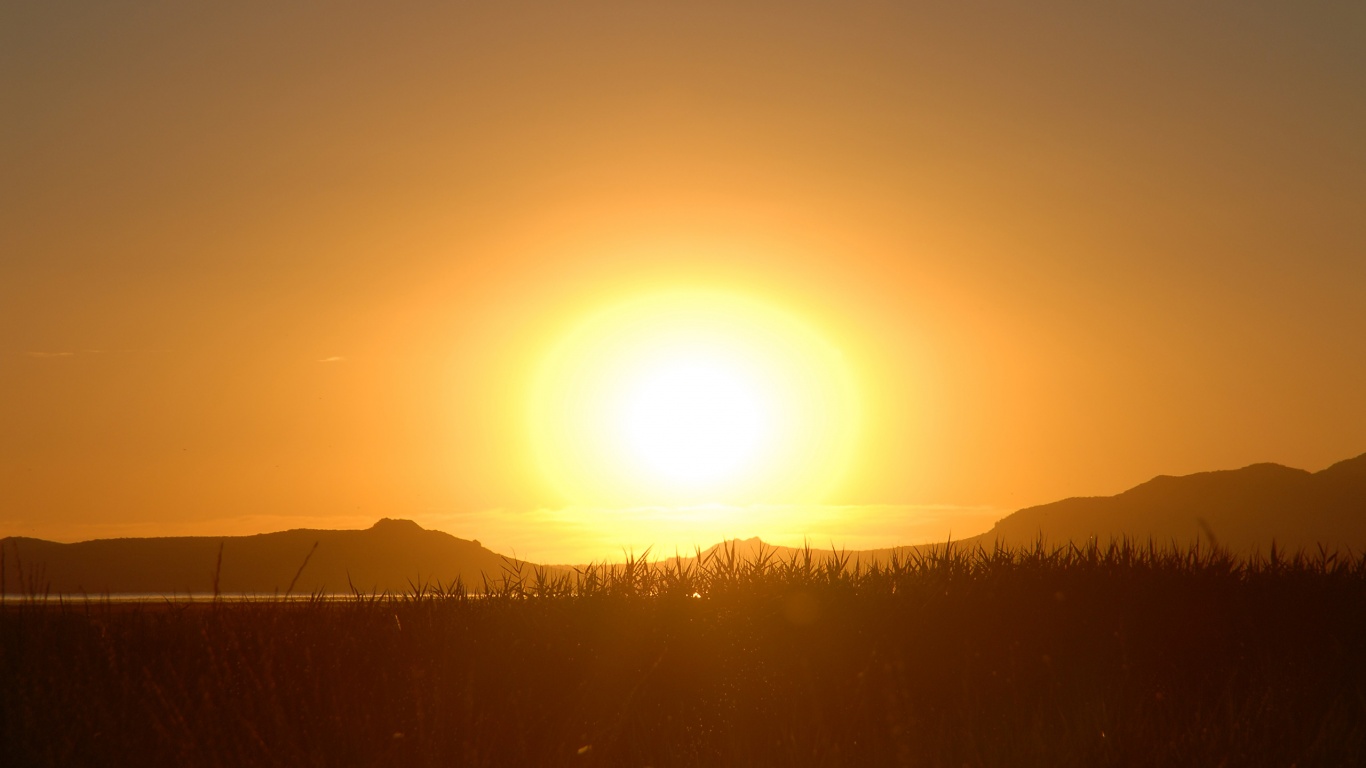 Сельский закат обои