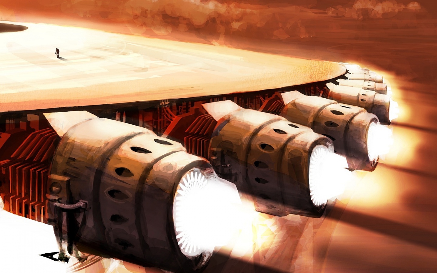 Разгон космического корабля обои