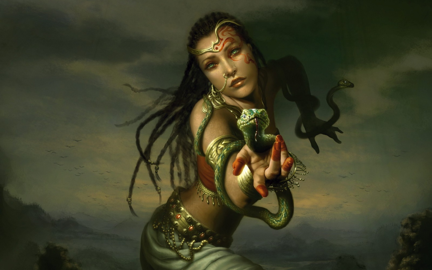 Приручательница змей обои