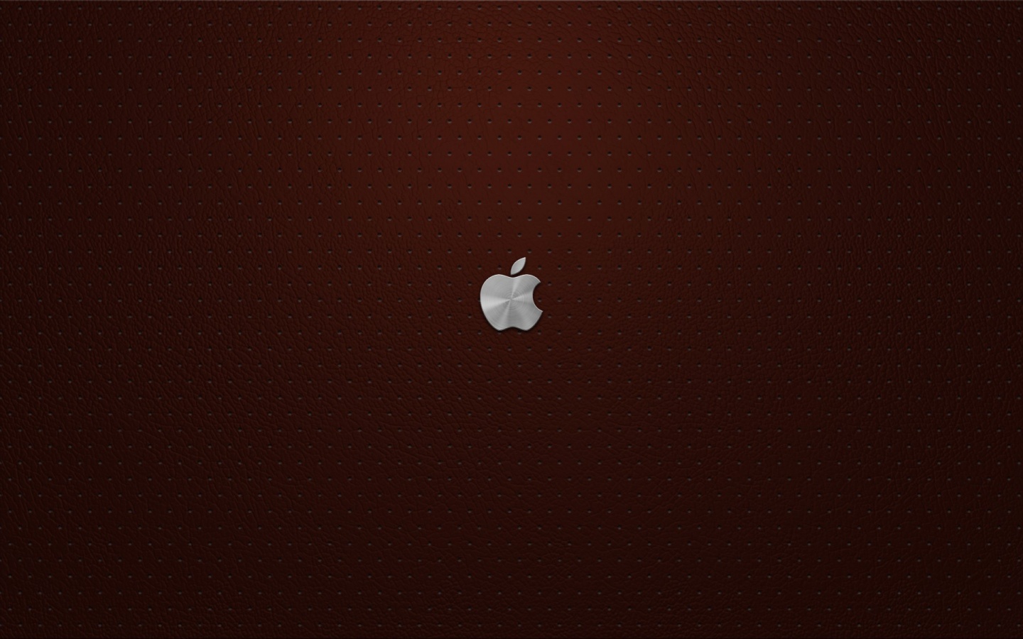 Маленький логотип Apple на перфорированной коже обои