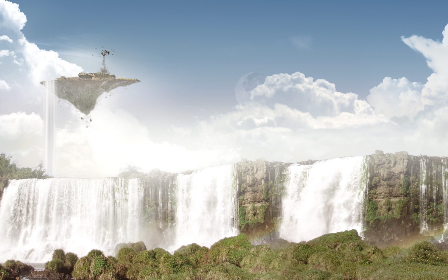 Ферма на летающем острове обои