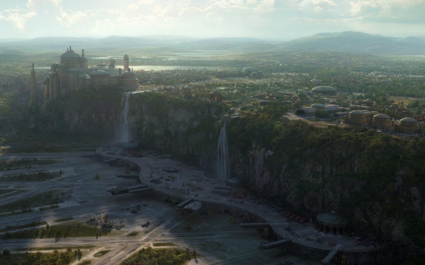 Космопорт в джунглях обои