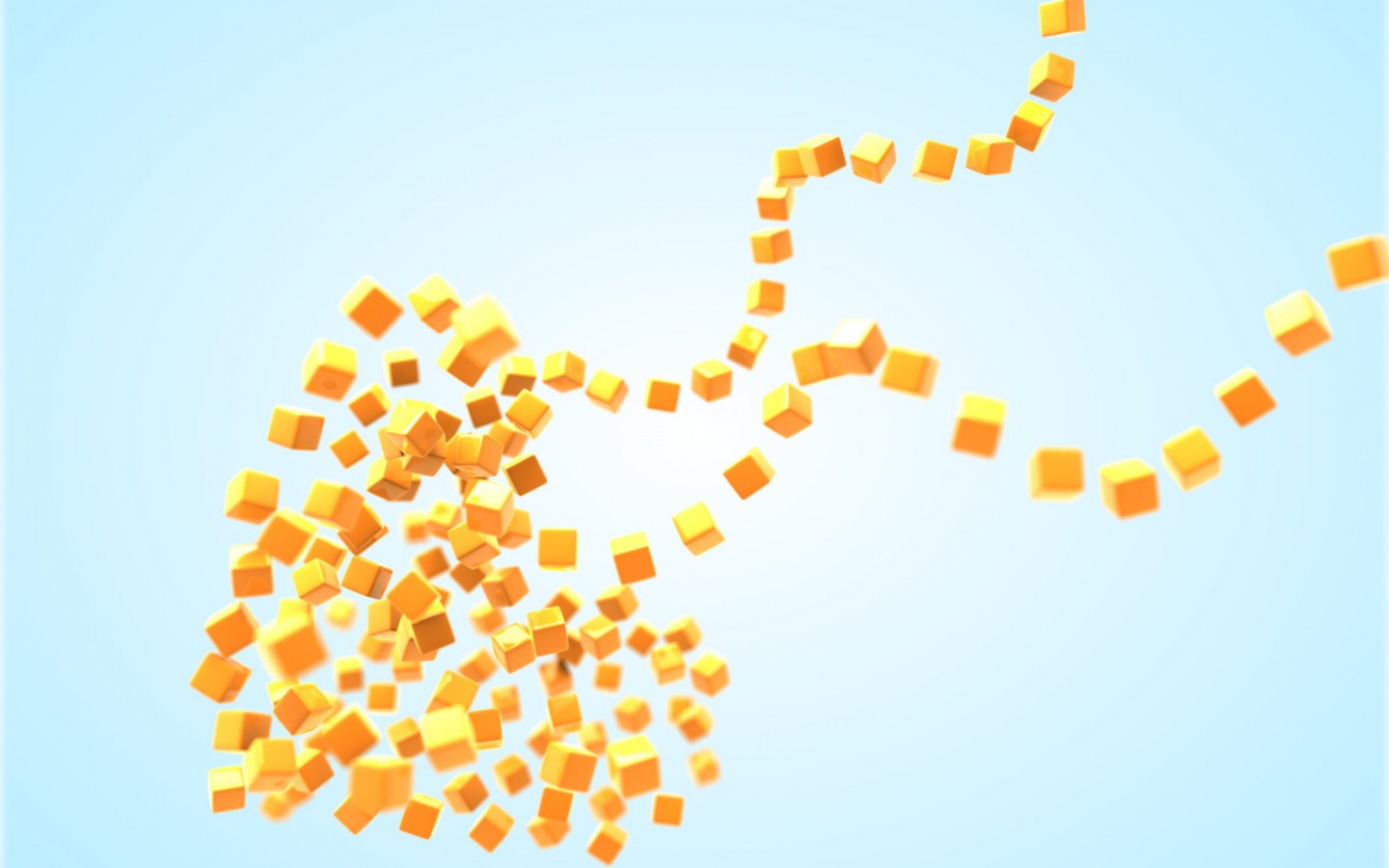 Сердце из кубиков обои