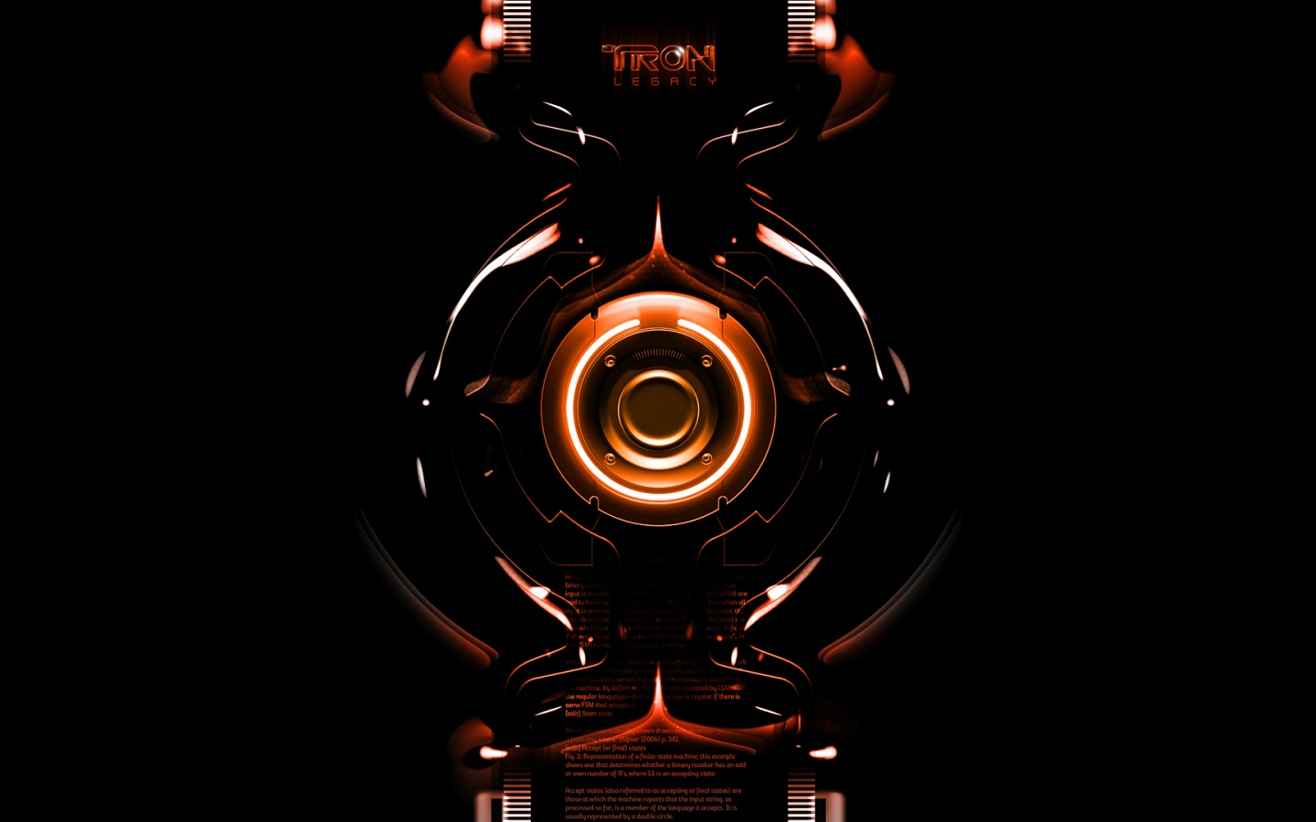 Tron Data Amber обои