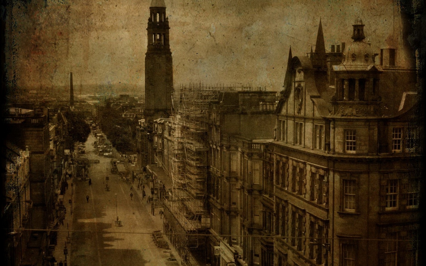 Старинное фото города обои