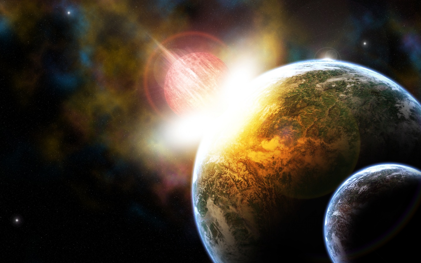 Восход за горизонтом обои