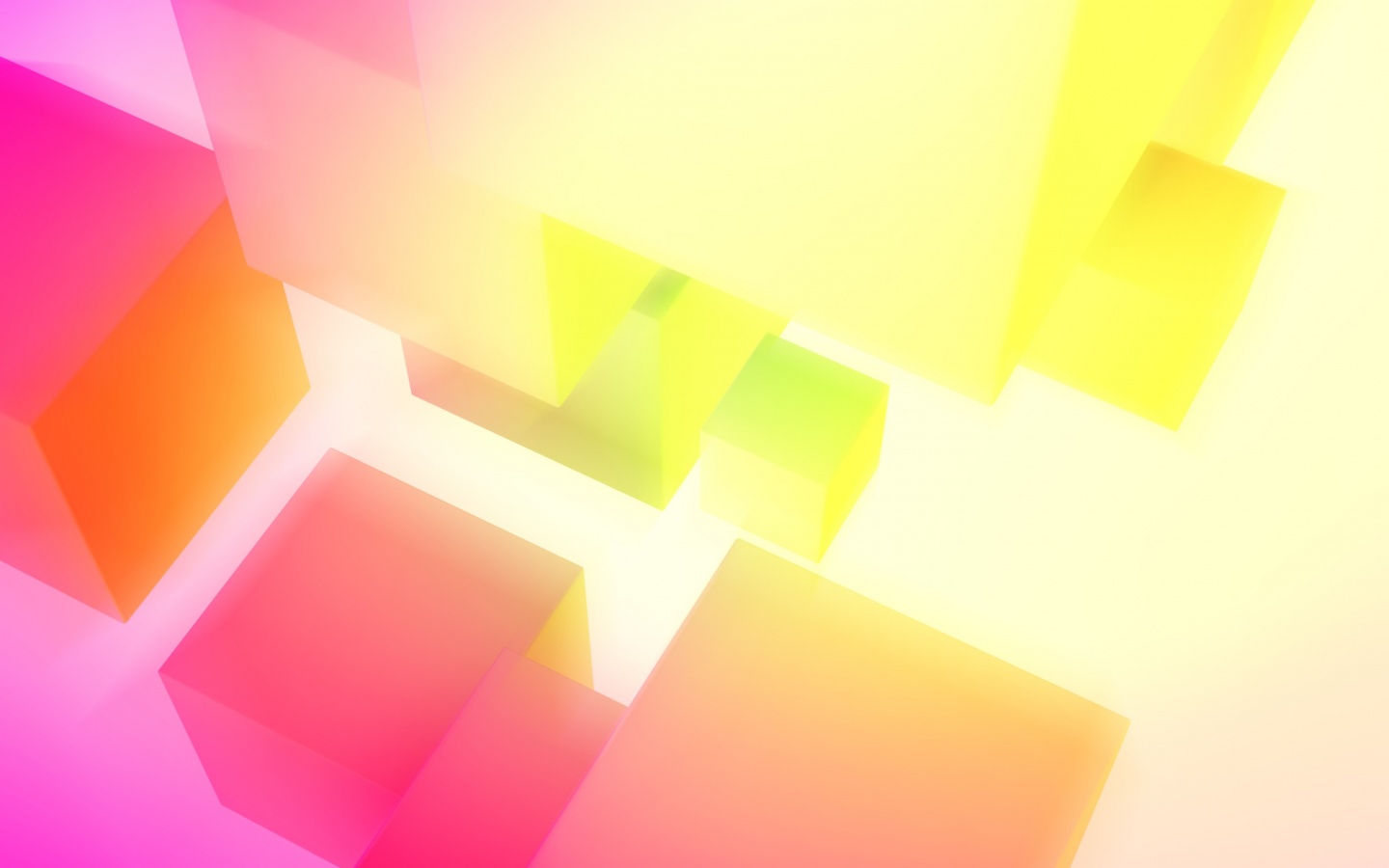 Розовые и желтые кубики обои