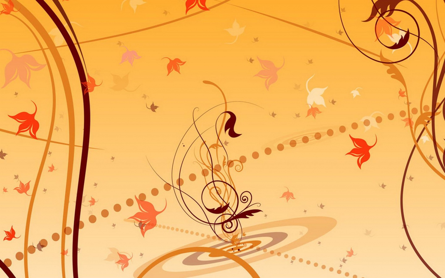 Цветы и завитки обои