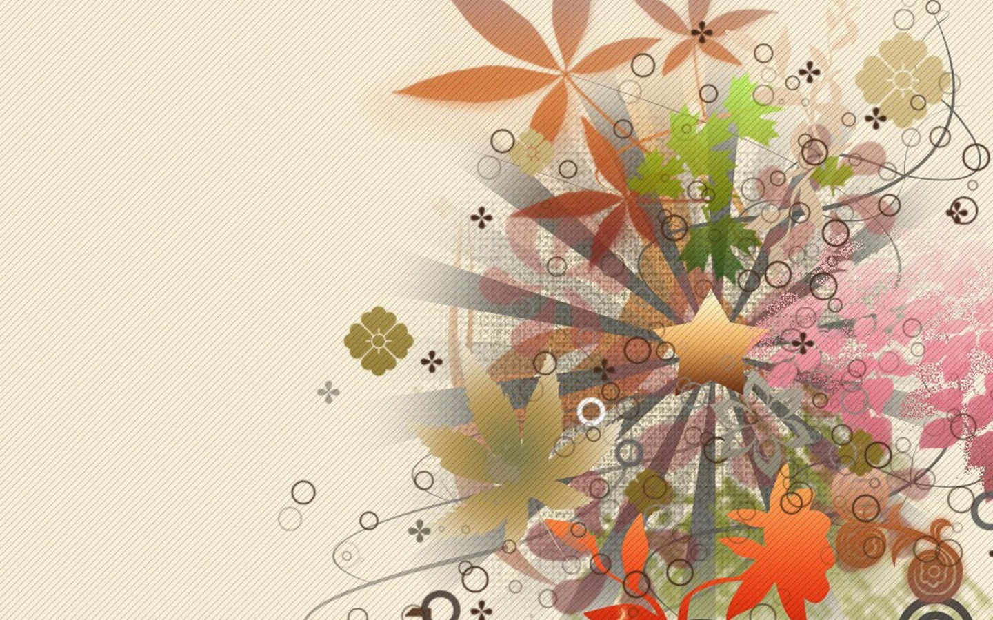 Звездно-листовая абстракция обои